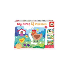 EDUCA - Puzzle Infantil Mamá Gallina (My First 4 Puzzles) - SC