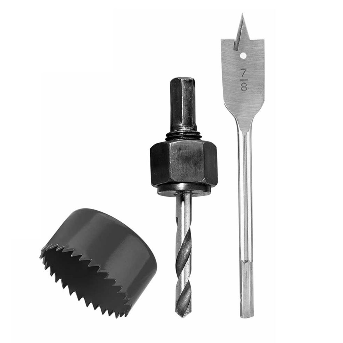 TOTAL TOOLS - Kit Broca Sierra Copa Chapa Instalación Cerradura 3pcs Total