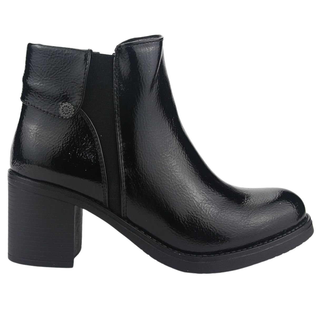CHALADA - Botin Mujer Negro Casual Chalada Prata-3