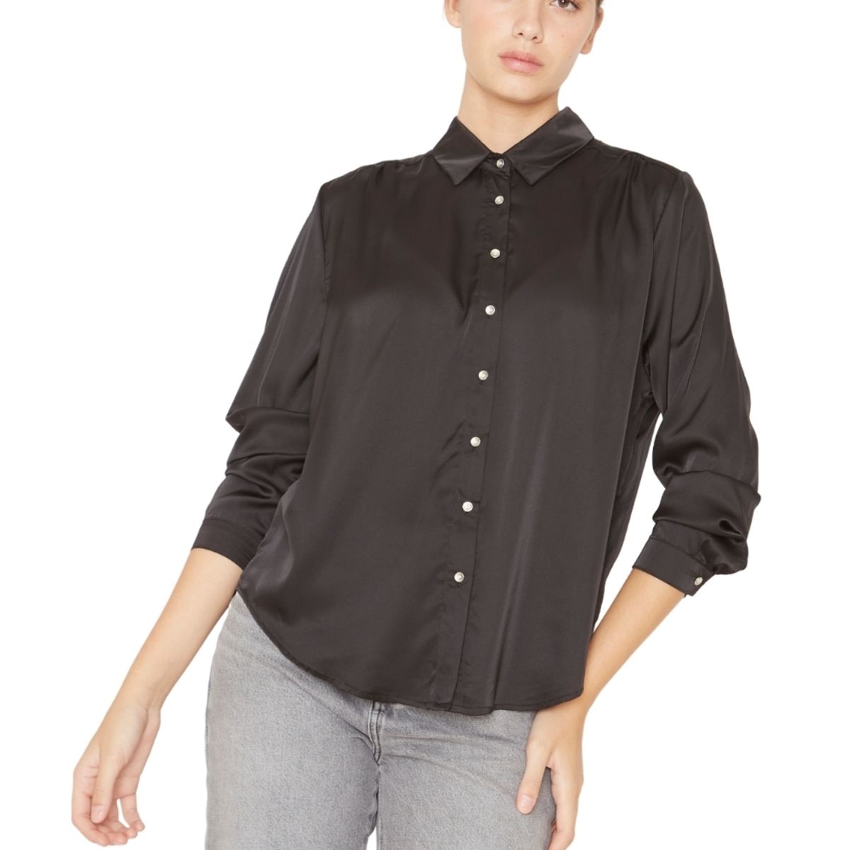 JACINTA TIENDA - Blusa Sara Satin negra Jacinta Tienda