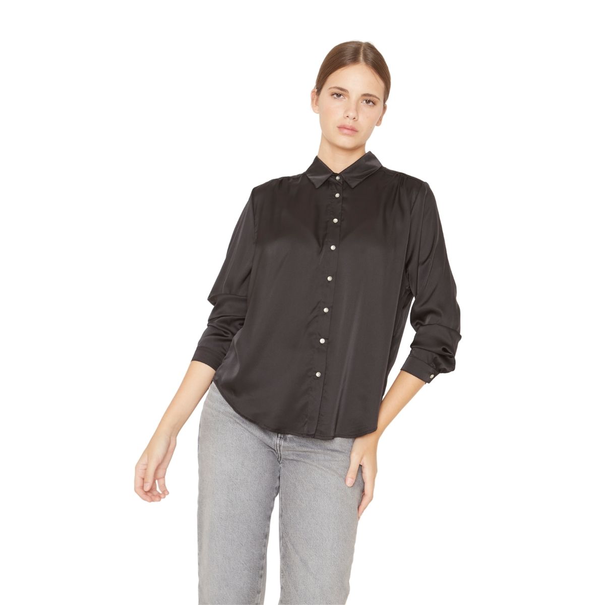 JACINTA TIENDA - Blusa Sara Satin negra Jacinta Tienda