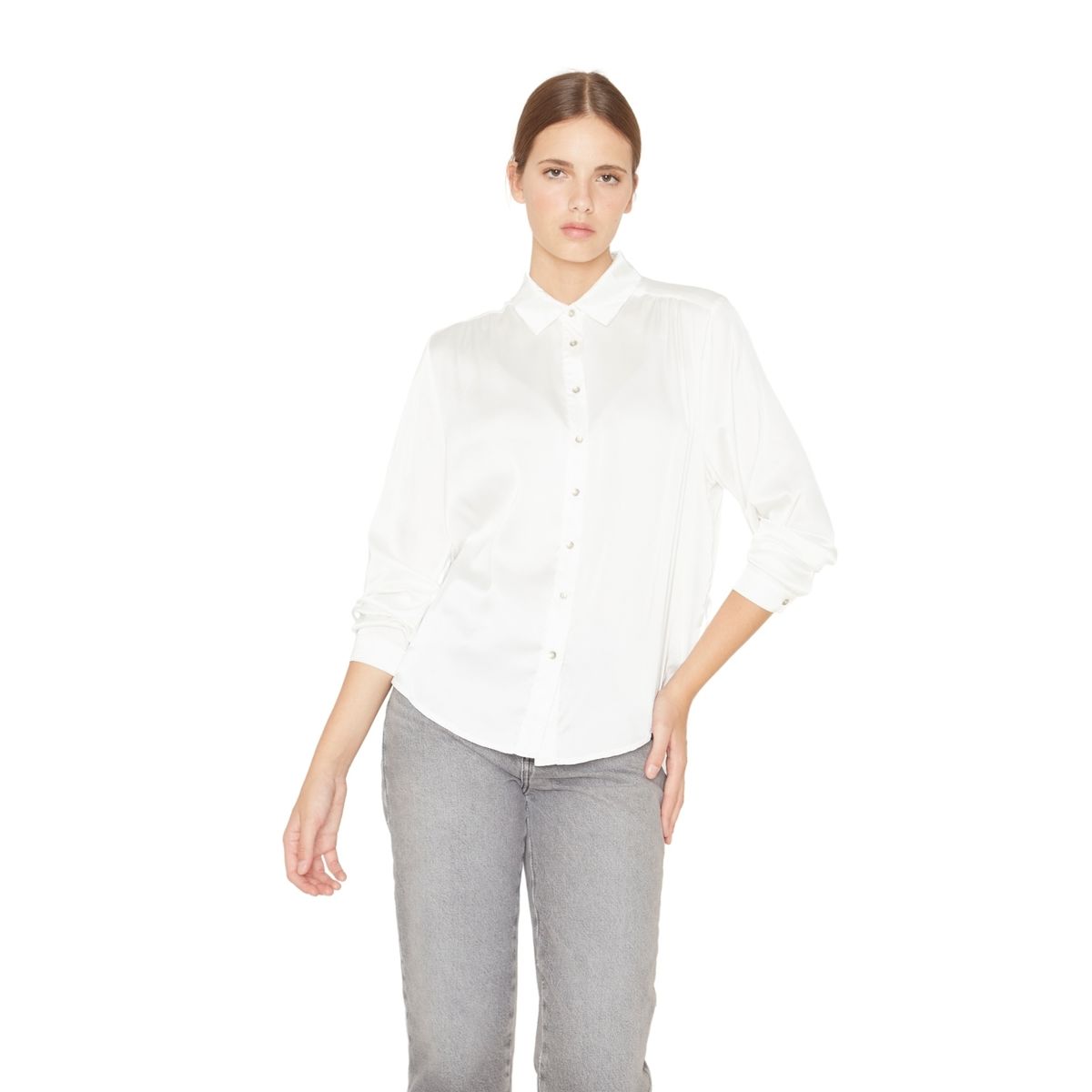 JACINTA TIENDA - Blusa Sara Satin blanca Jacinta Tienda