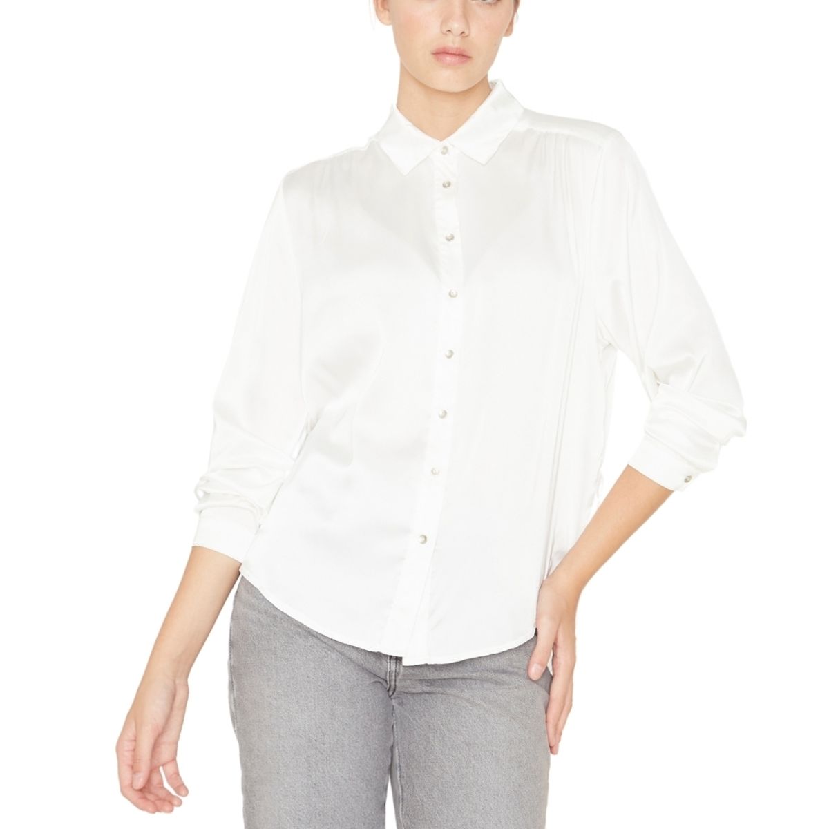 JACINTA TIENDA - Blusa Sara Satin blanca Jacinta Tienda