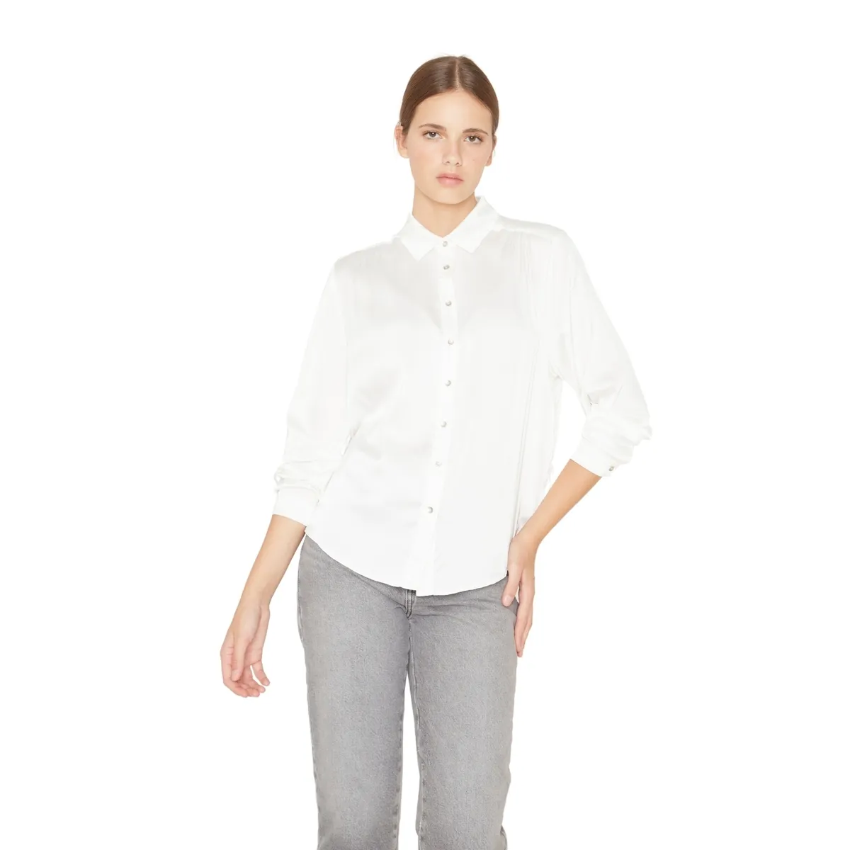 JACINTA TIENDA - Blusa Sara Satin blanca Jacinta Tienda