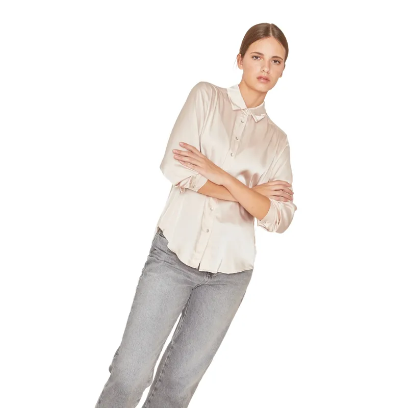 JACINTA TIENDA - Blusa Sara satin dorada Jacinta Tienda
