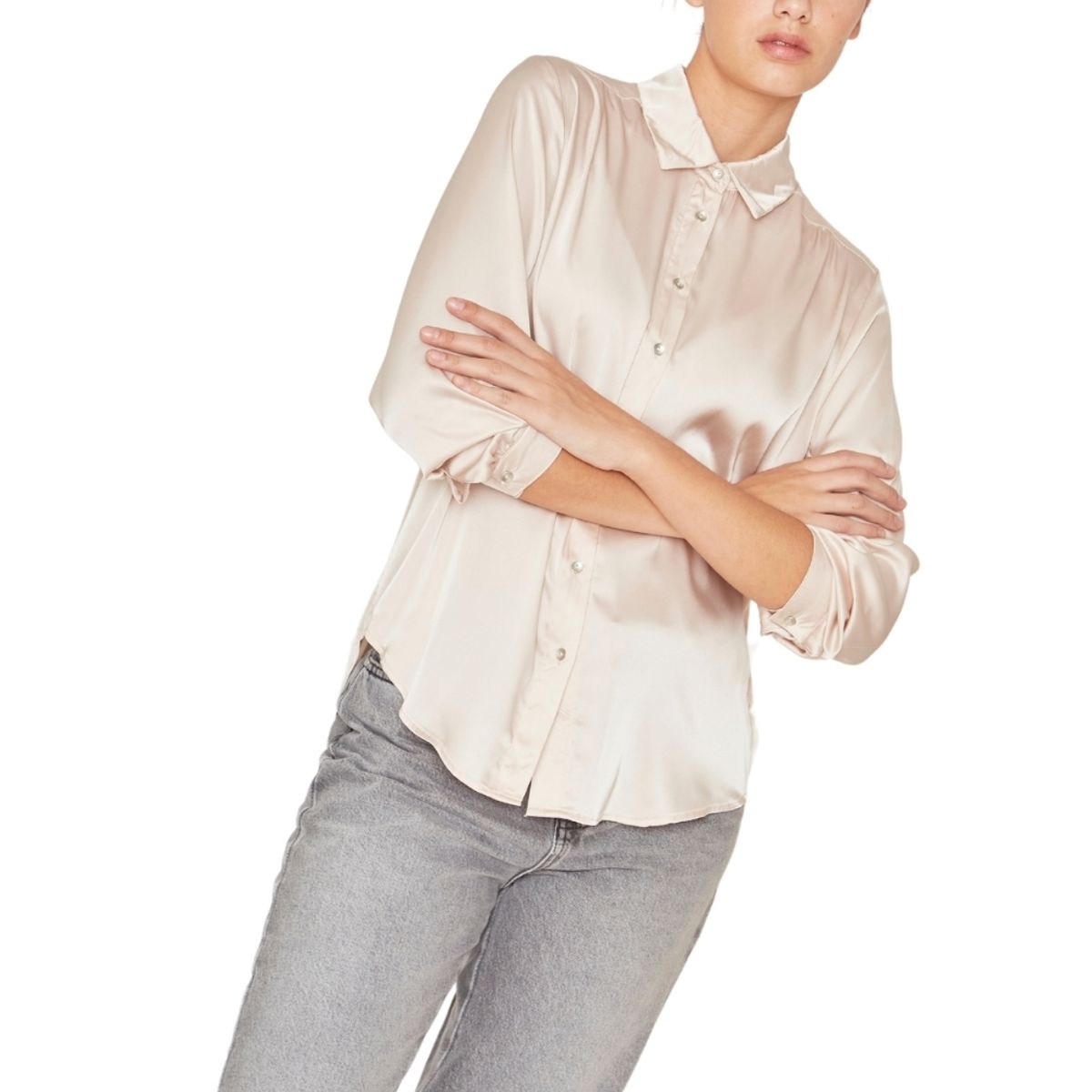 JACINTA TIENDA - Blusa Sara satin dorada Jacinta Tienda