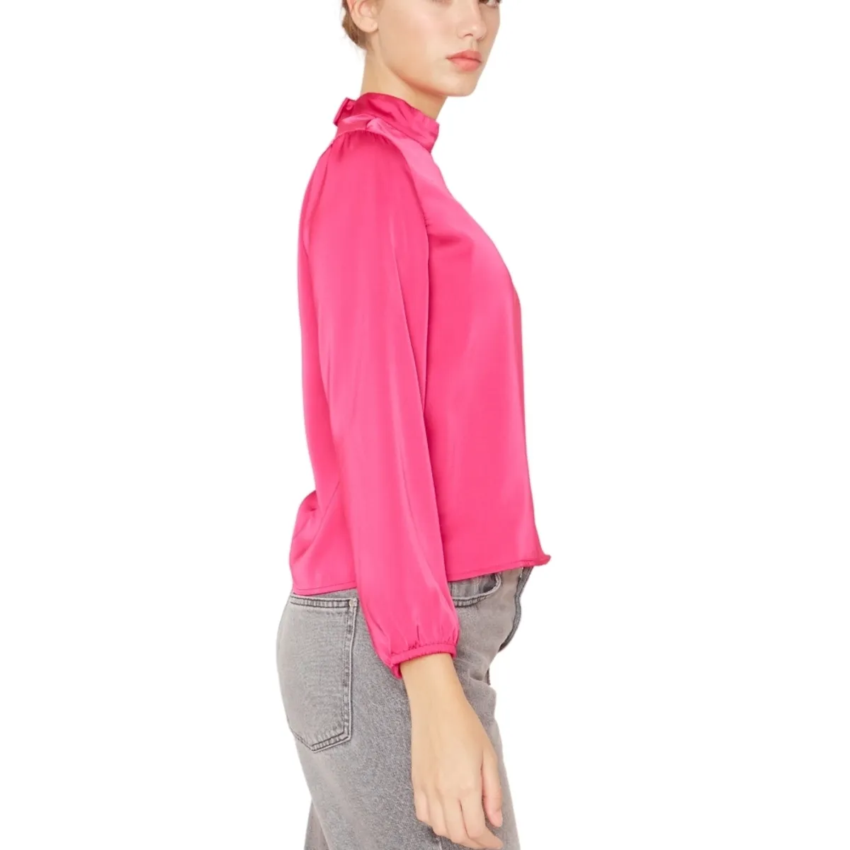 JACINTA TIENDA - Blusa Paula II satin fucsia Jacinta Tienda