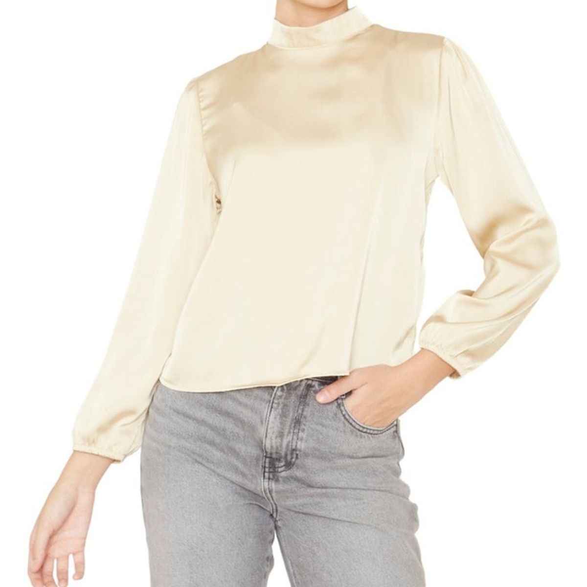 JACINTA TIENDA - Blusa Paula II satin dorada Jacinta Tienda