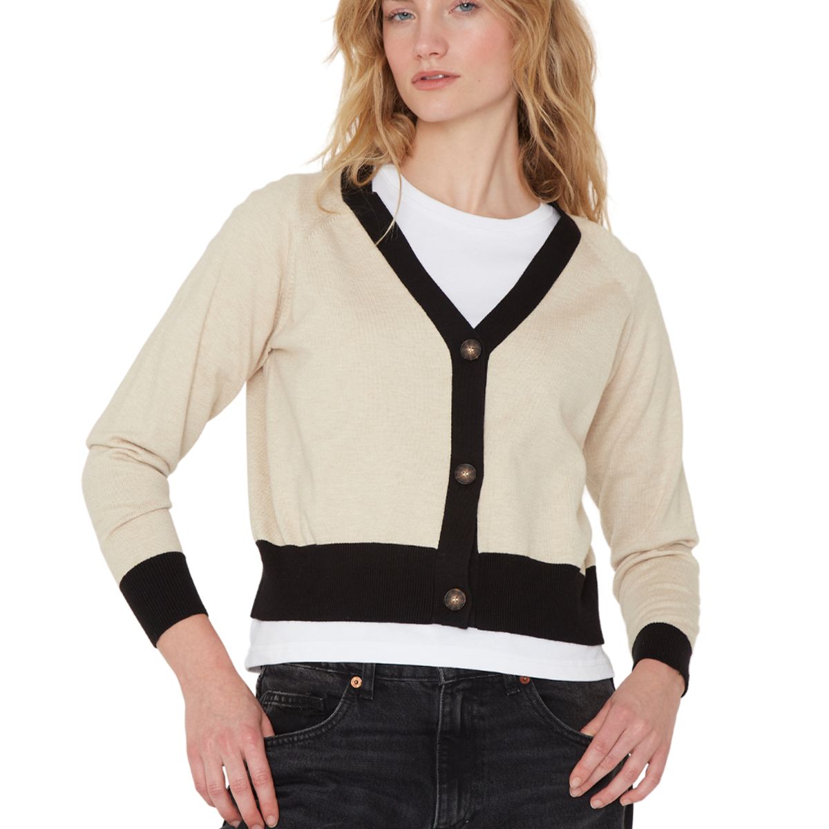 JACINTA TIENDA - Chaleco Pipa bicolor Jacinta Tienda