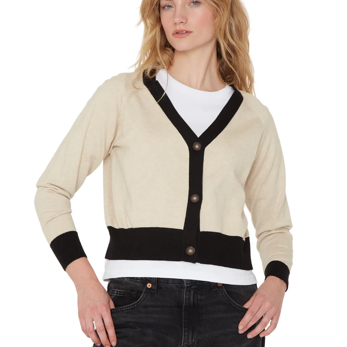 JACINTA TIENDA - Chaleco Pipa bicolor Jacinta Tienda