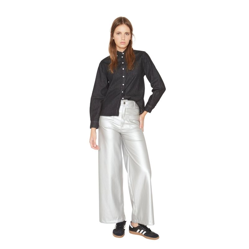 JACINTA TIENDA - Pantalón Kylie plateado Jacinta Tienda