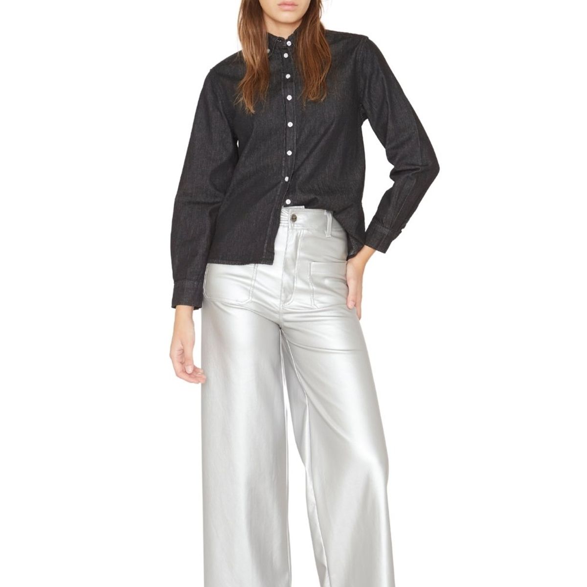 JACINTA TIENDA - Pantalón Kylie plateado Jacinta Tienda