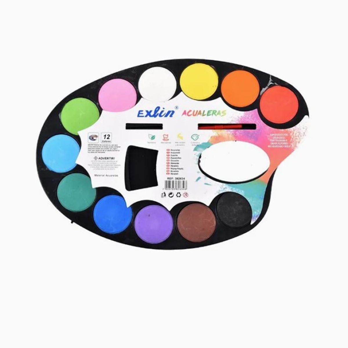 GENERICO - paleta de Acuarela 12 colores