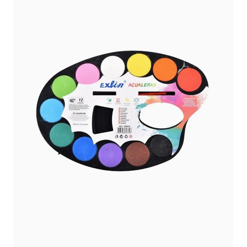GENERICO - paleta de Acuarela 12 colores