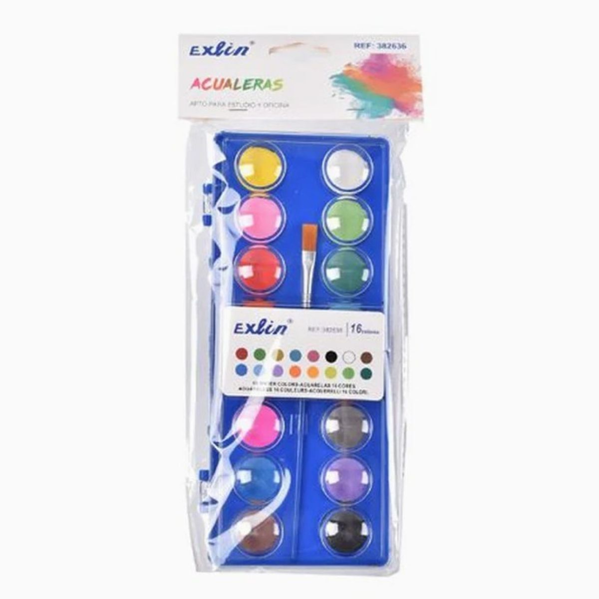 GENERICO - Paleta de Acuarela 16 colores