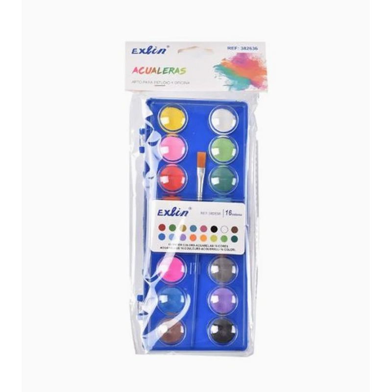 GENERICO - Paleta de Acuarela 16 colores