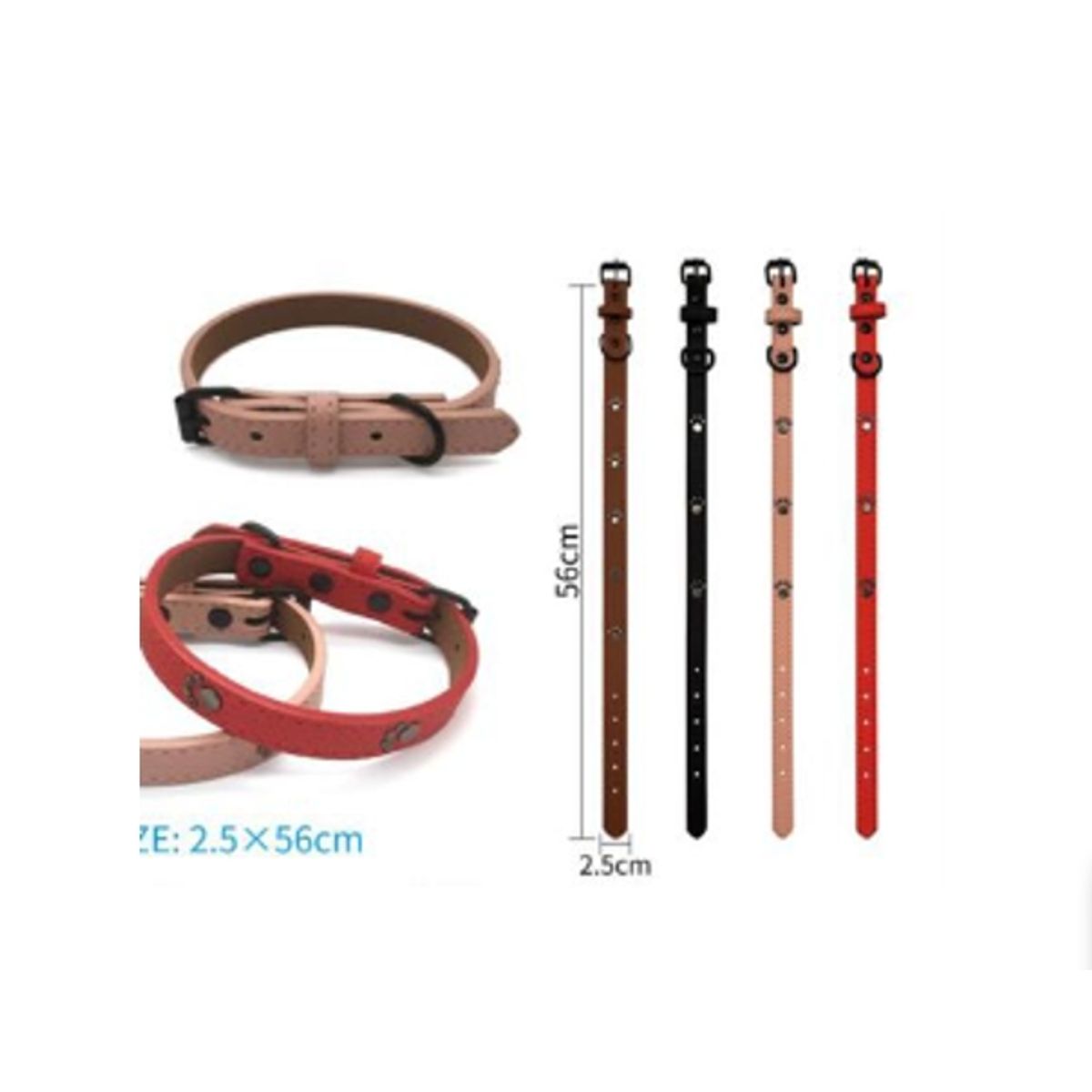 GENERICO - Collar Para Perro Color Negro Con Diseño 56cm