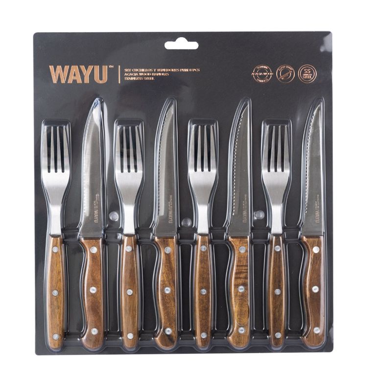 Set Cuchillos Y Tenedores Prm 8 Pcs