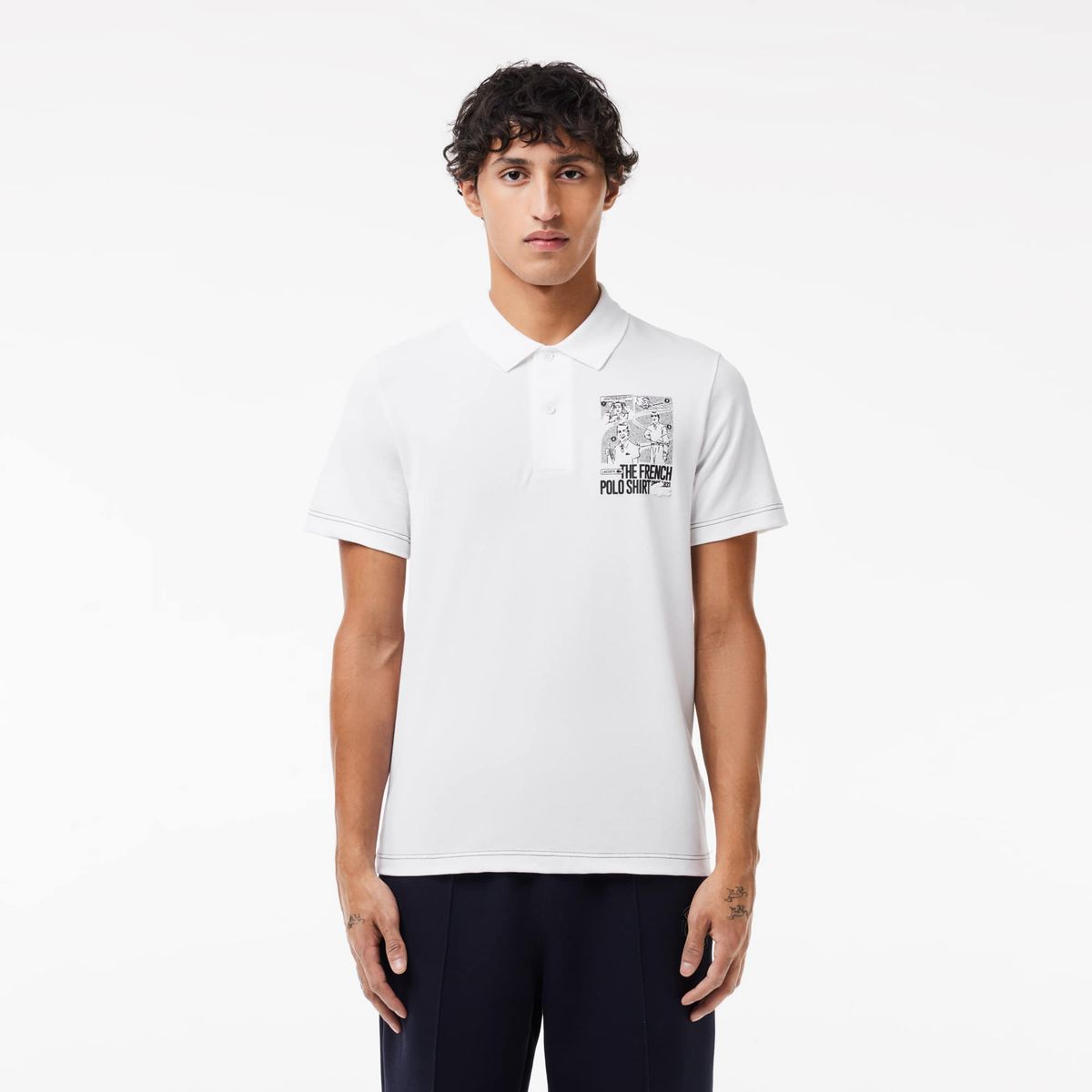LACOSTE - Polera Polo Lacoste PH7416 Hombre Blanco LACOSTE