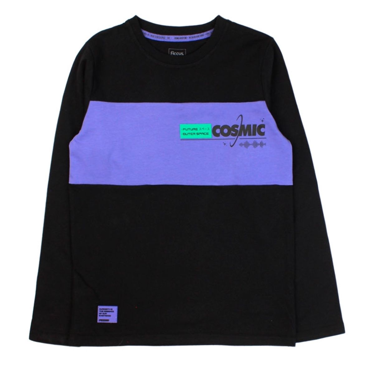 FICCUS - Polera Junior Niño Cosmic Negro