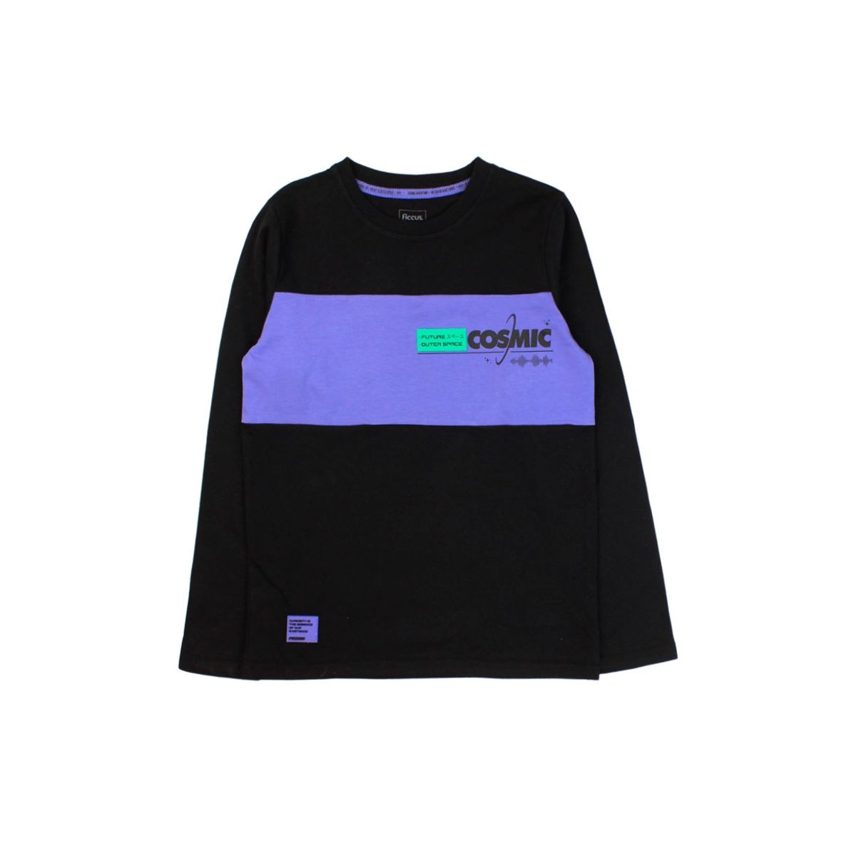 FICCUS - Polera Junior Niño Cosmic Negro