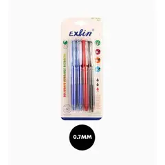 GENERICO - BOLIGRAFO 4 PCS COLOR SURTIDO BORRABLES 0.7MM