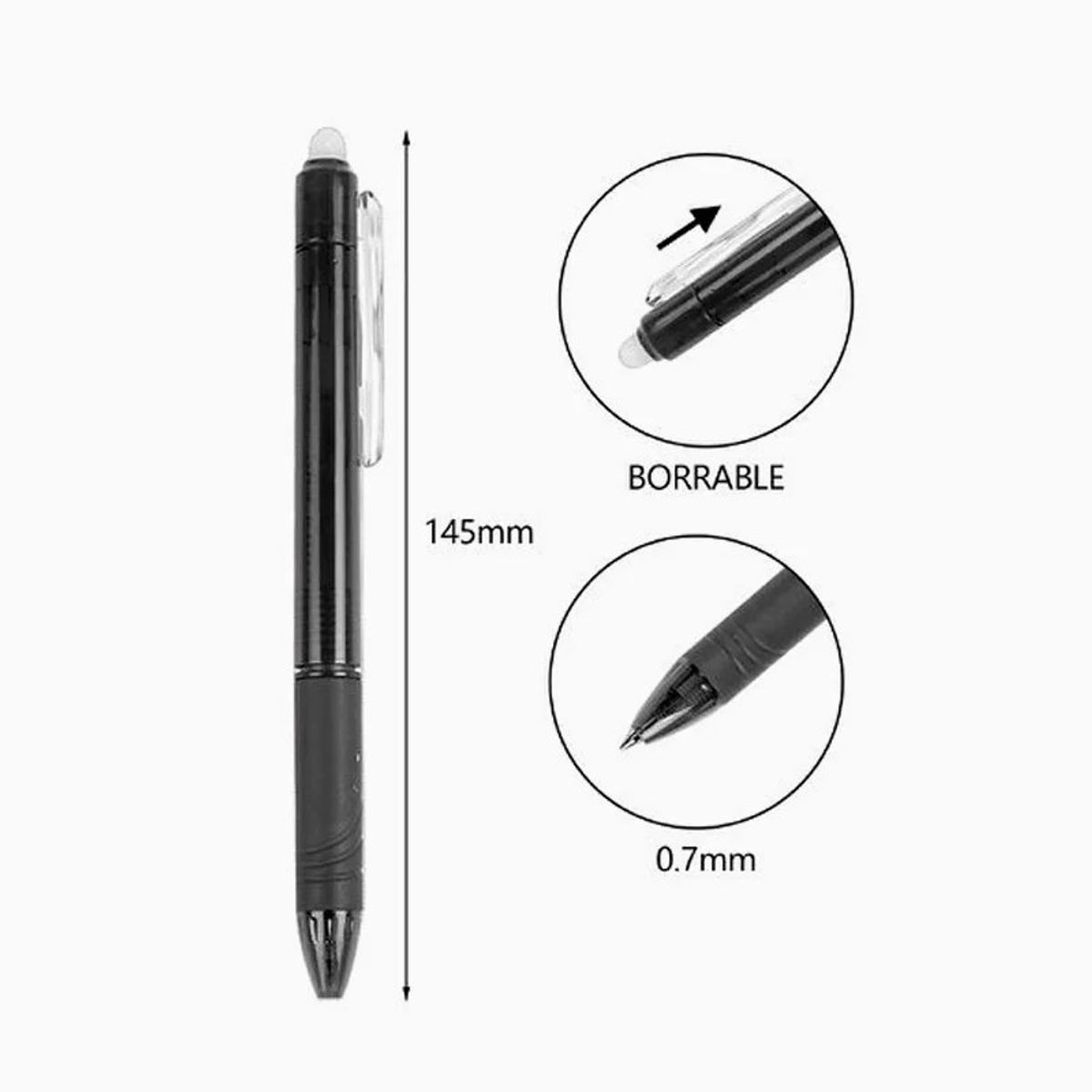 GENERICO - BOLIGRAFO 4 PCS  COLOR SURTIDO BORRABLES 0.7MM