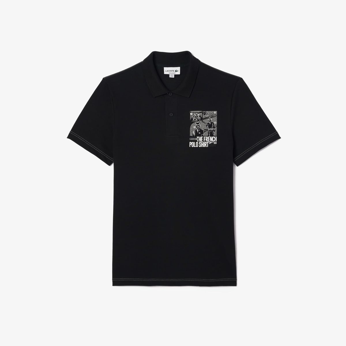 LACOSTE - Polera Polo Algodón Hombre Lacoste PH7416 Negro