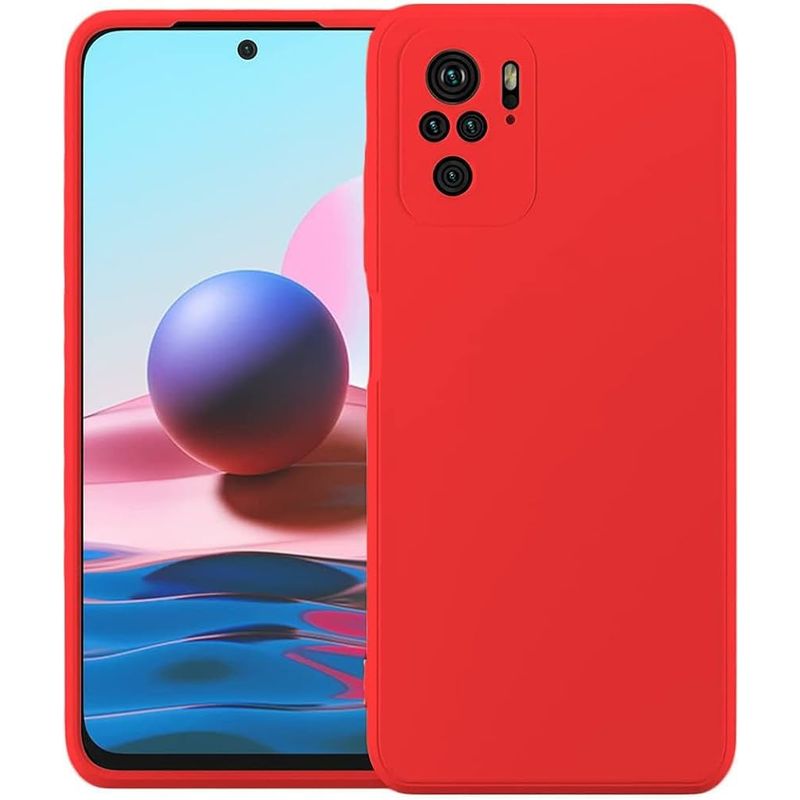 GENERICO - Carcasa Silicona Slim Para Xiaomi Redmi Note 10s Rojo