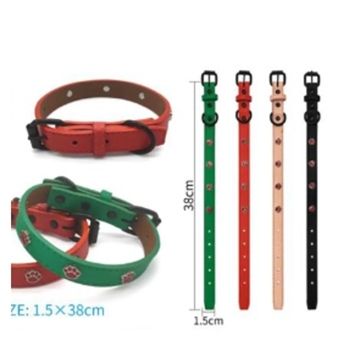 GENERICO - Collar Para Perro Color Verde Con Diseño 38cm