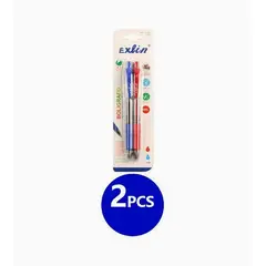 GENERICO - BOLIGRAFO 2 PCS COLOR ROJO Y AZUL 0.7MM