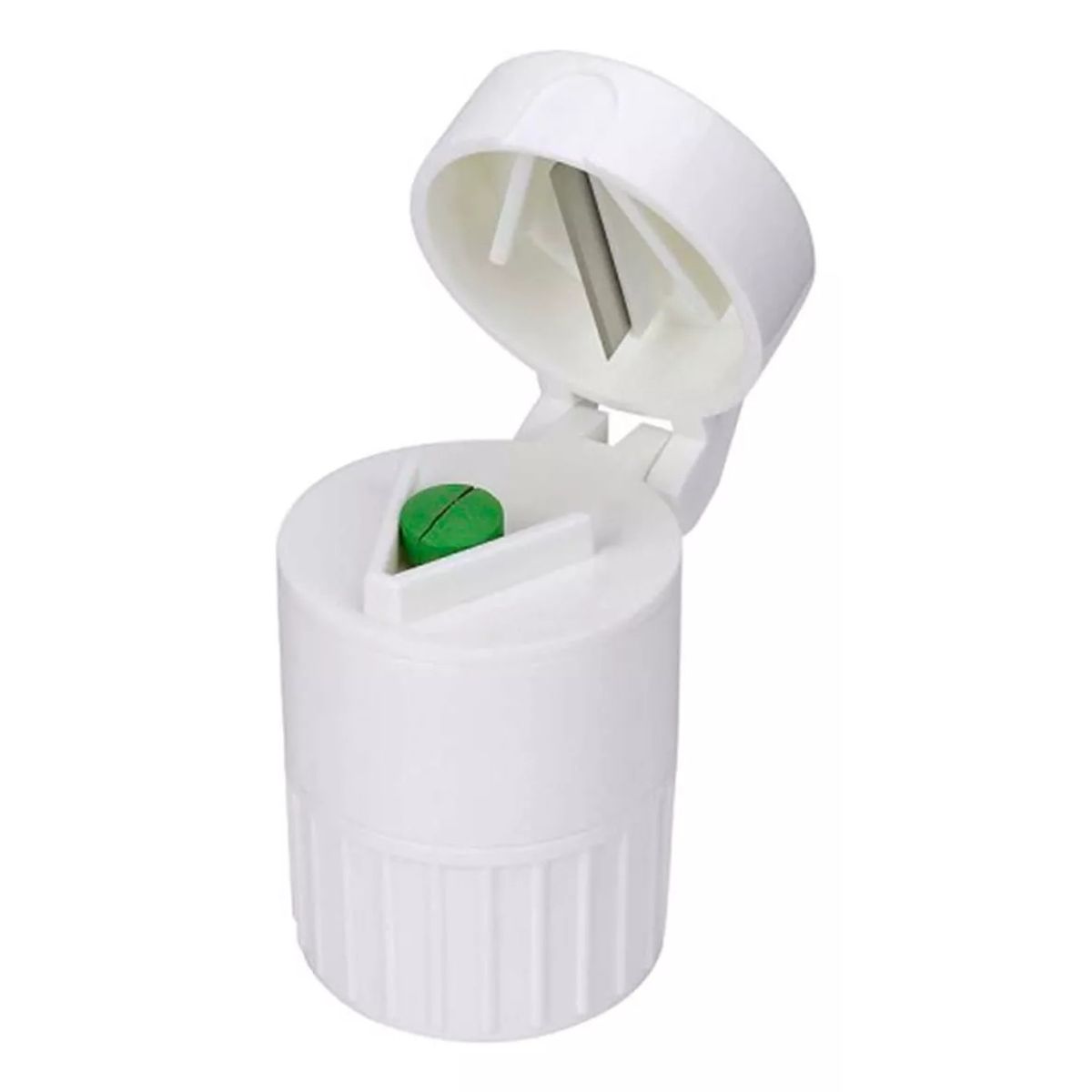 GENERICO - Pastilero Moledor Y Cortador De Pastillas 4 En 1 Blanco