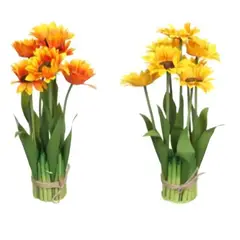 OEM - Flores artificiales de Girasol de tallo largo 38x 7cm
