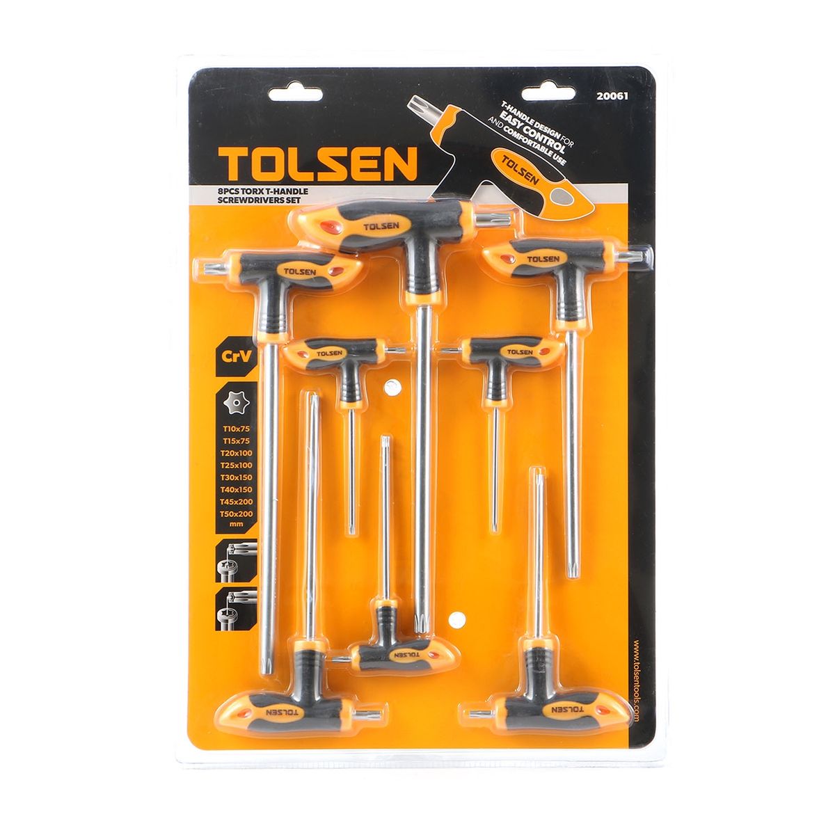 GENERICO - JUEGO LLAVE TORK TOLSEN 8 PIEZAS 20061