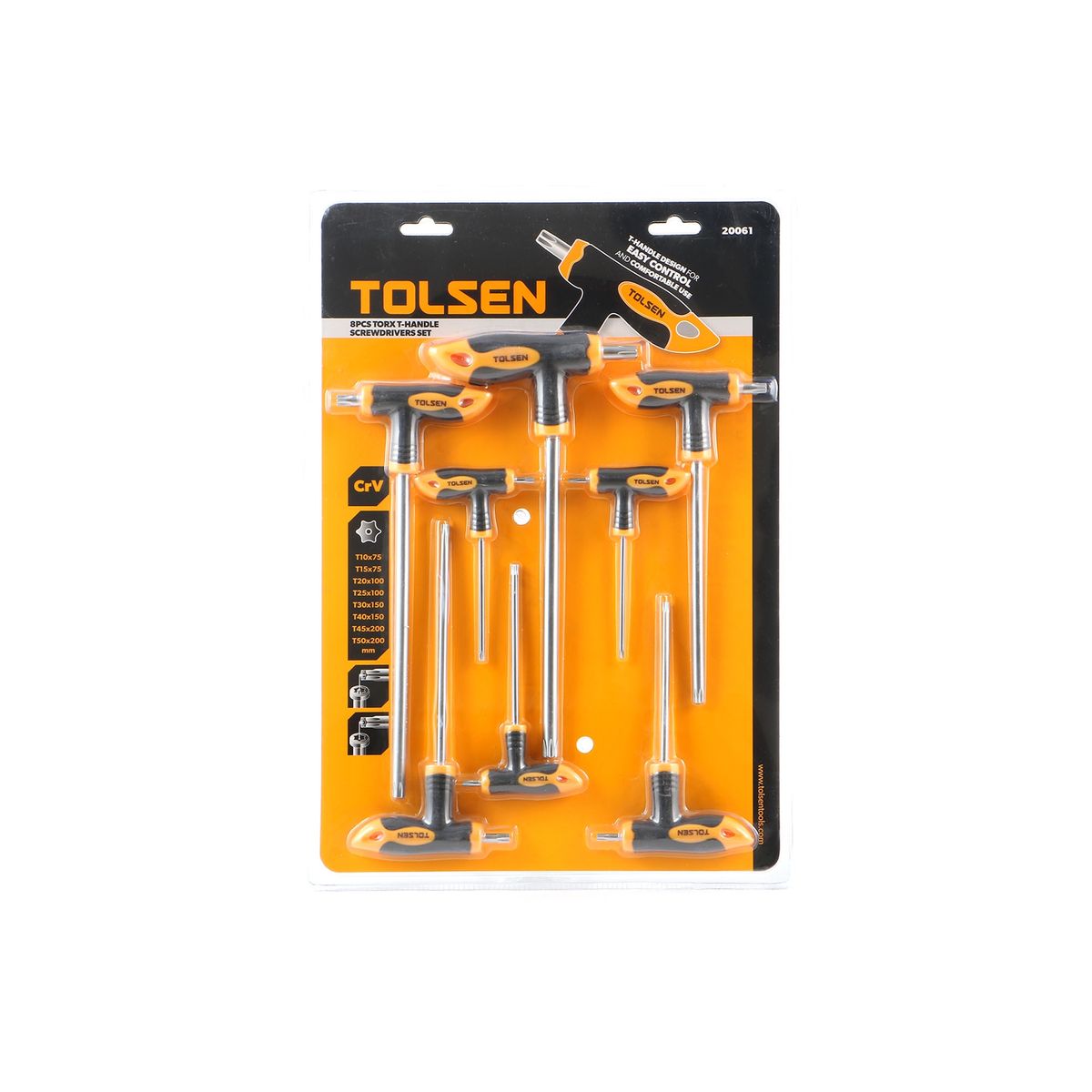 GENERICO - JUEGO LLAVE TORK TOLSEN 8 PIEZAS 20061