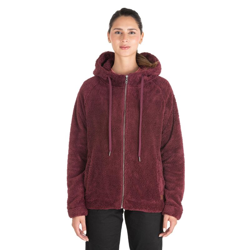 PANAMA JACK - Polerón Fleece Burdeo Mujer Panama Jack