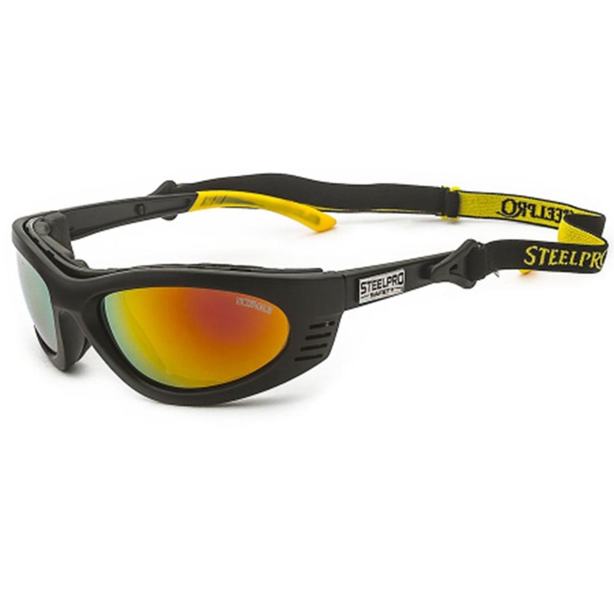 GENERICO - Lente Seguridad Steelpro Turbine Gt Gris Rojo Proteccion uv