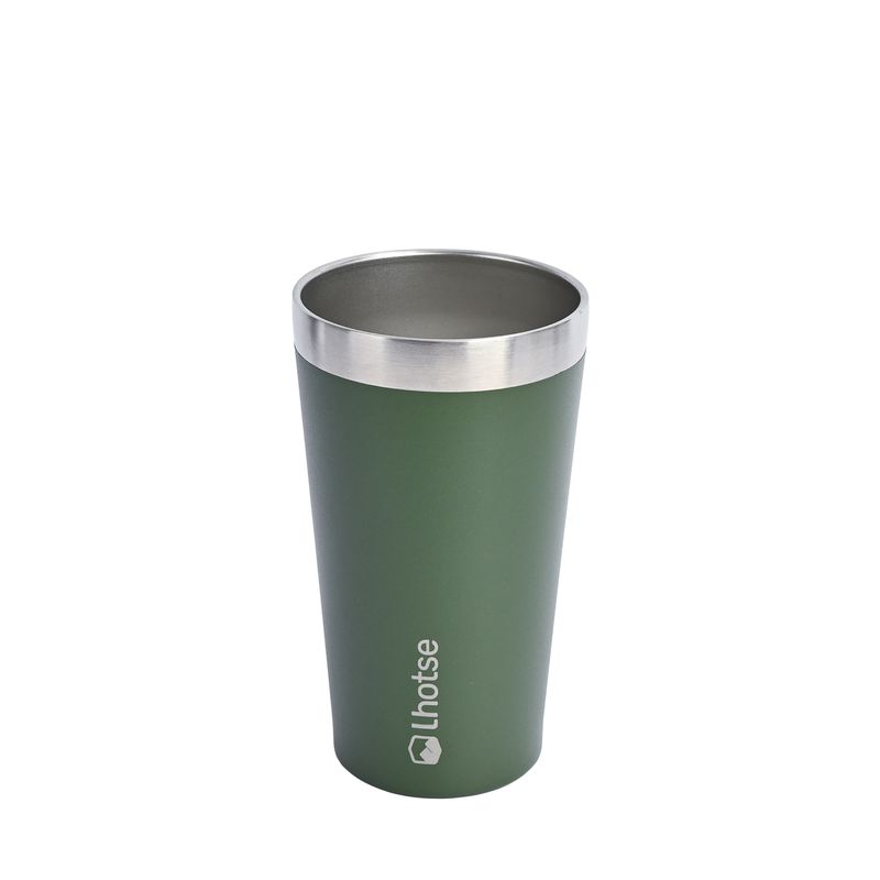 LHOTSE - Vaso Térmico Insulado Camping 480ml Black - Verde