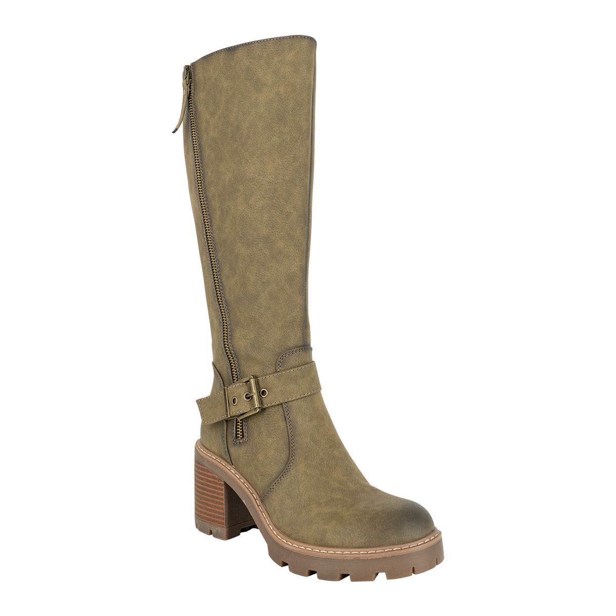 ALQUIMIA - Bota Larga Mujer Khaki Tana Alquimia