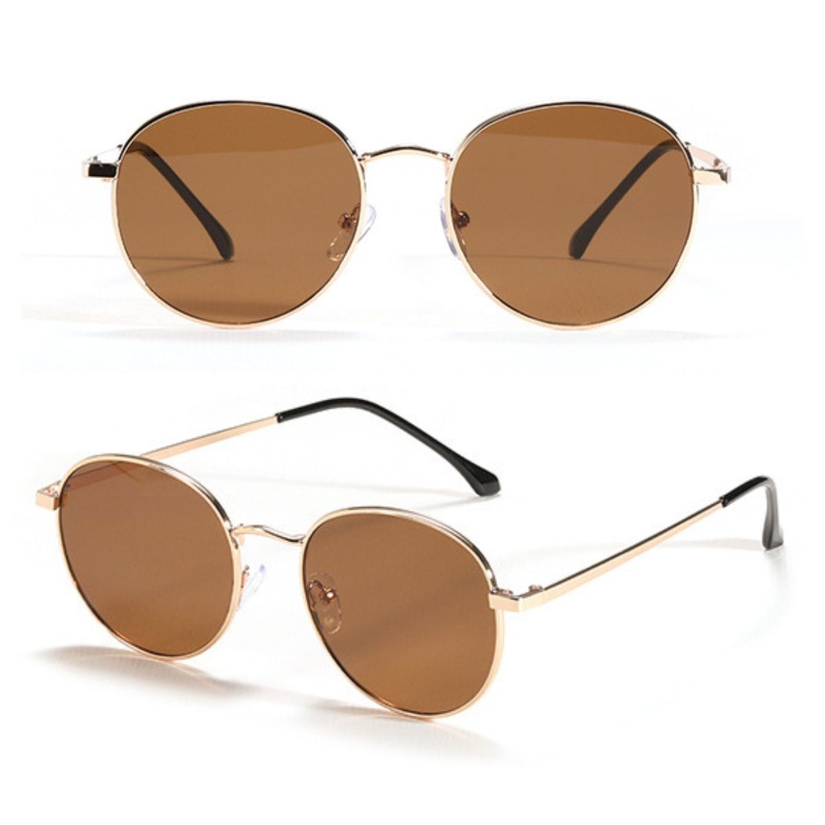 GENERICO - Gafas Lentes De Sol Retro Polarizados estilo Round Aviator