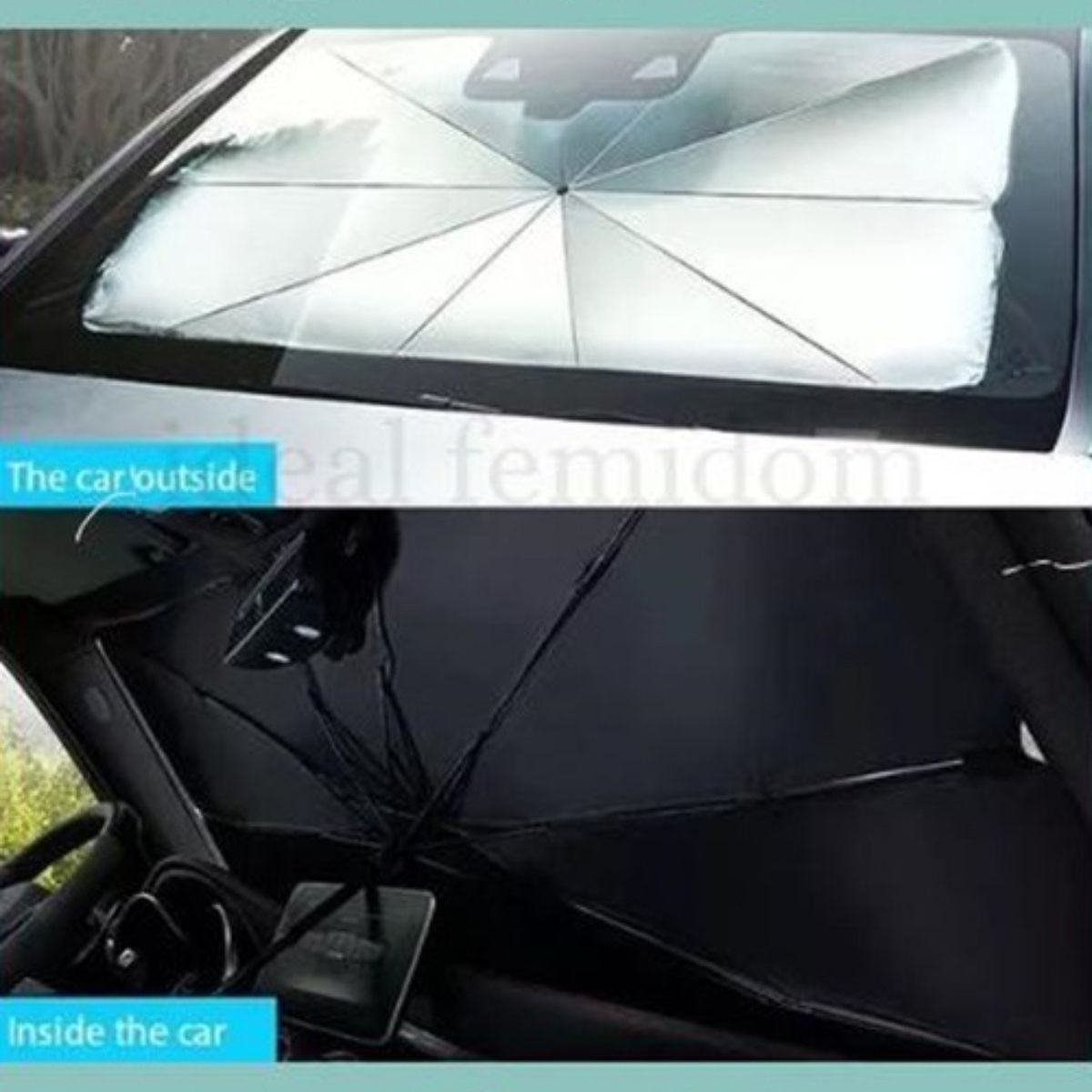 GENERICO - Visera del parabrisas del coche paraguas de enfriamiento