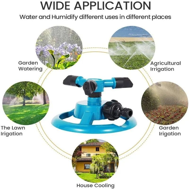GENERICO - Aspersor Riego Automatico Cesped Jardin Regador Giratorio