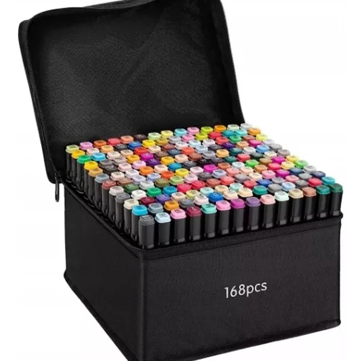 GENERICO - Set De 168 Rotuladores Marcadores Plumones Doble Punta