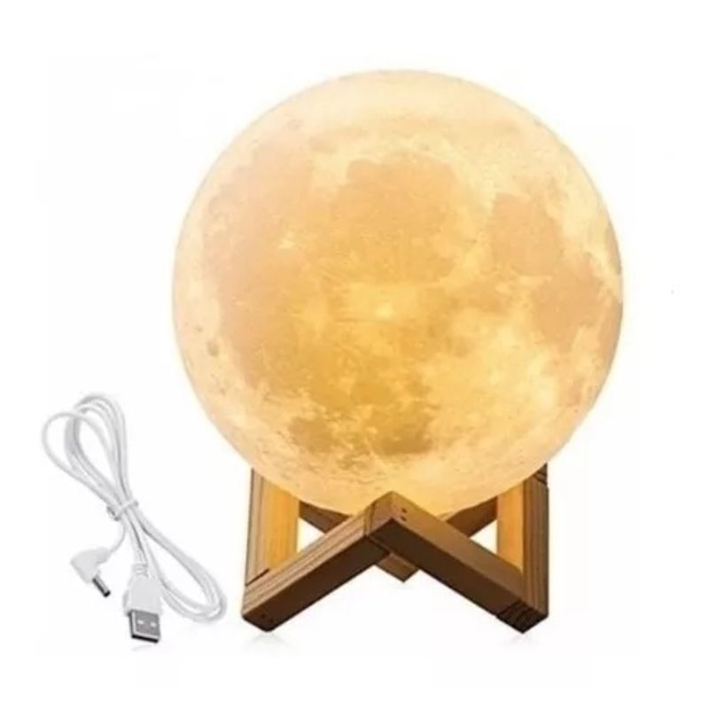 GENERICO - Lampara De Luna Lamparas Velador Lámparas De Escritorio 3d