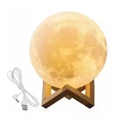 GENERICO - Lampara De Luna Lamparas Velador Lámparas De Escritorio 3d