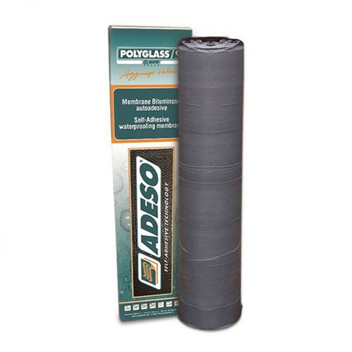 POLYGLASS - Membrana asfáltica gravillada 3,5 kg/m2 gris 1x10 m autoadhesiva