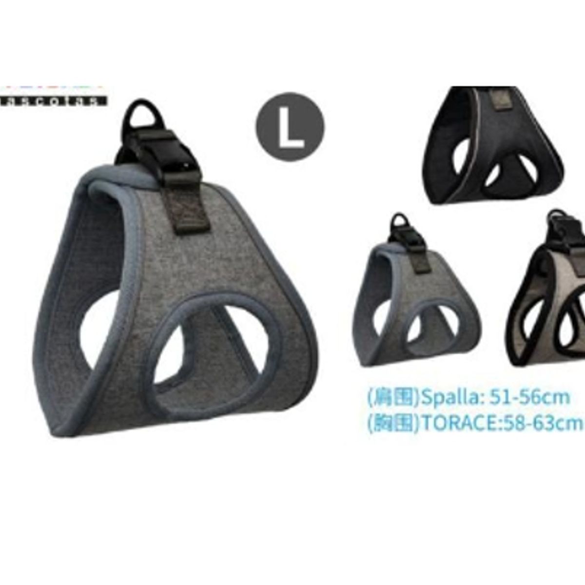 GENERICO - Arnés Pechera Para Perros Talla L Color Gris