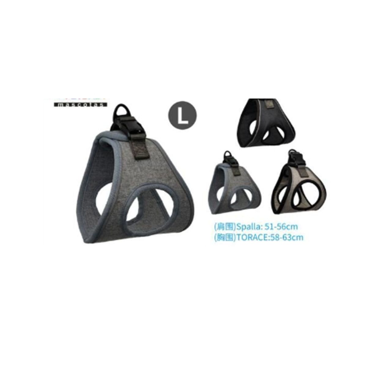 GENERICO - Arnés Pechera Para Perros Talla L Color Gris