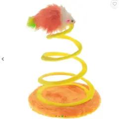 GENERICO - Mini Rascador En Espiral Raton Para Gatos