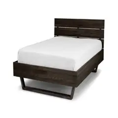 GENERICO - Cama Rëfël una plaza color carbonizado